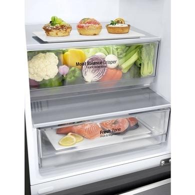 Refurbished LG NatureFRESH GBB61DSJEN Freestanding 341 Litre 60/40 Frost Free Fridge Freezer Dark Graphite