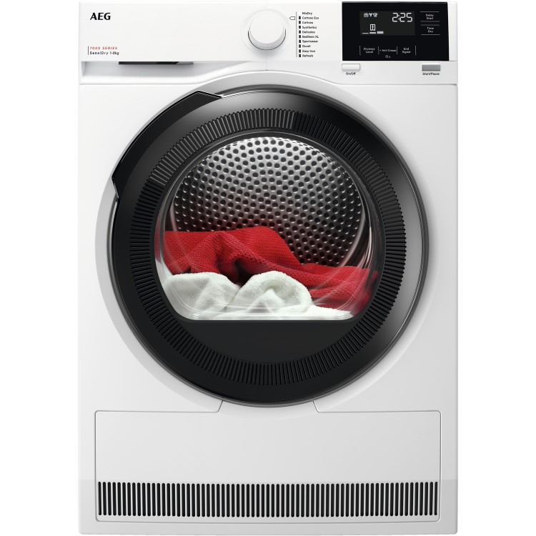 AEG 7000 Series SensiDry&reg; 8kg Heat Pump Tumble Dryer - White