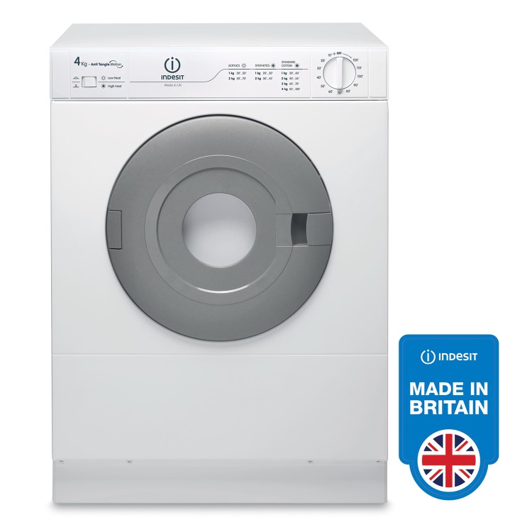 Refurbished Indesit NIS41V Freestanding Front Vented 4KG Tumble Dryer White