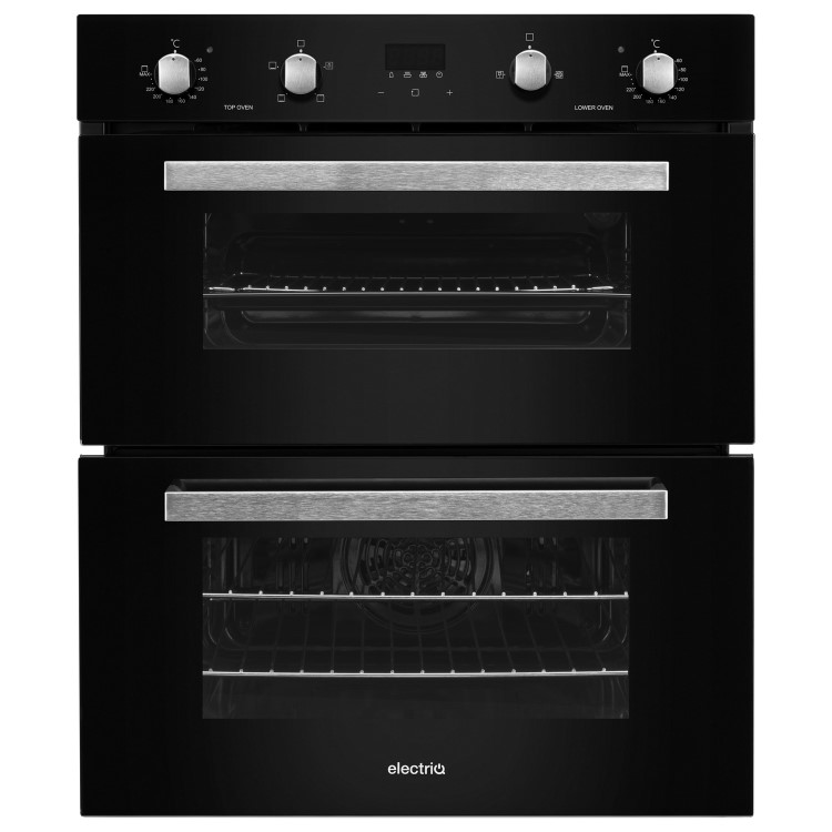 electriQ Built Under Electric Double Oven - Black