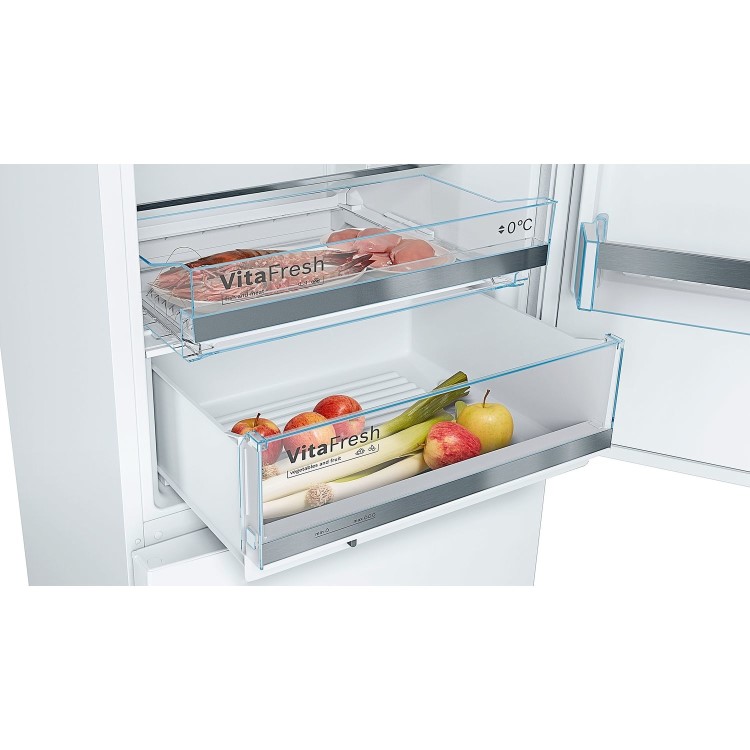 Refurbished Bosch Series 6 KGE49AWCAG Freestanding 413 Litre 60/40 Fridge Freezer White