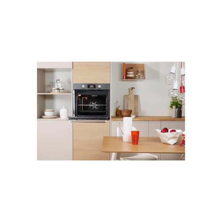 Indesit Aria Electric Fan Single Oven - Stainless Steel