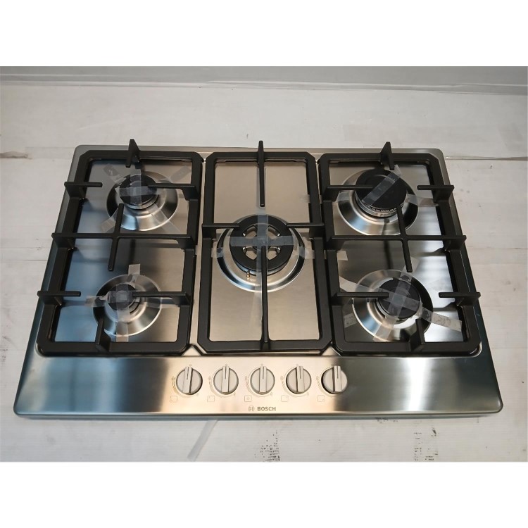 Refurbished Bosch Series 4 PGQ7B5B90 75cm 5 Burner Gas Hob Stainless Steel