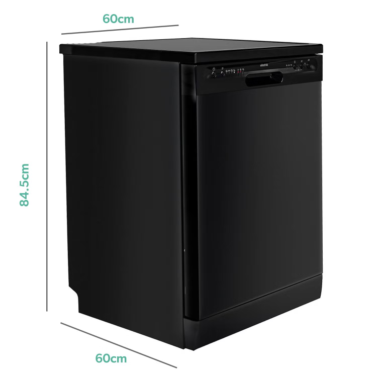 electriQ Freestanding Dishwasher - Black