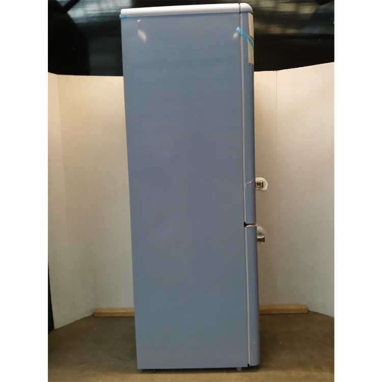 Refurbished CDA Florence Sea Holly Freestanding 330 Litre 60/40 Retro Frost Free Fridge Freezer Blue