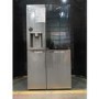 Refurbished LG InstaView ThinQ GSXV91BSAE Freestanding 635 Litre Frost Free American Fridge Freezer Stainless Steel