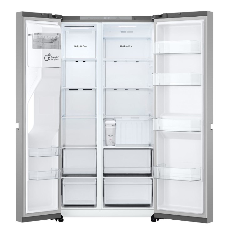 LG NatureFRESH 641 Litre Side-By-Side American Fridge Freezer - Prime Silver