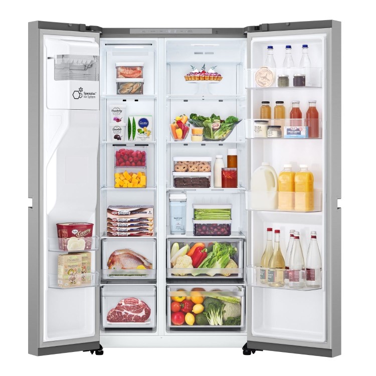 LG NatureFRESH 641 Litre Side-By-Side American Fridge Freezer - Prime Silver