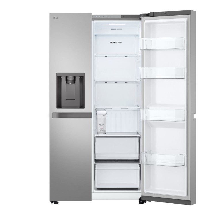 LG NatureFRESH 641 Litre Side-By-Side American Fridge Freezer - Prime Silver