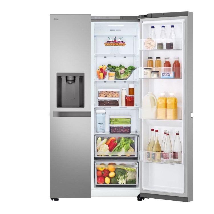 LG NatureFRESH 641 Litre Side-By-Side American Fridge Freezer - Prime Silver