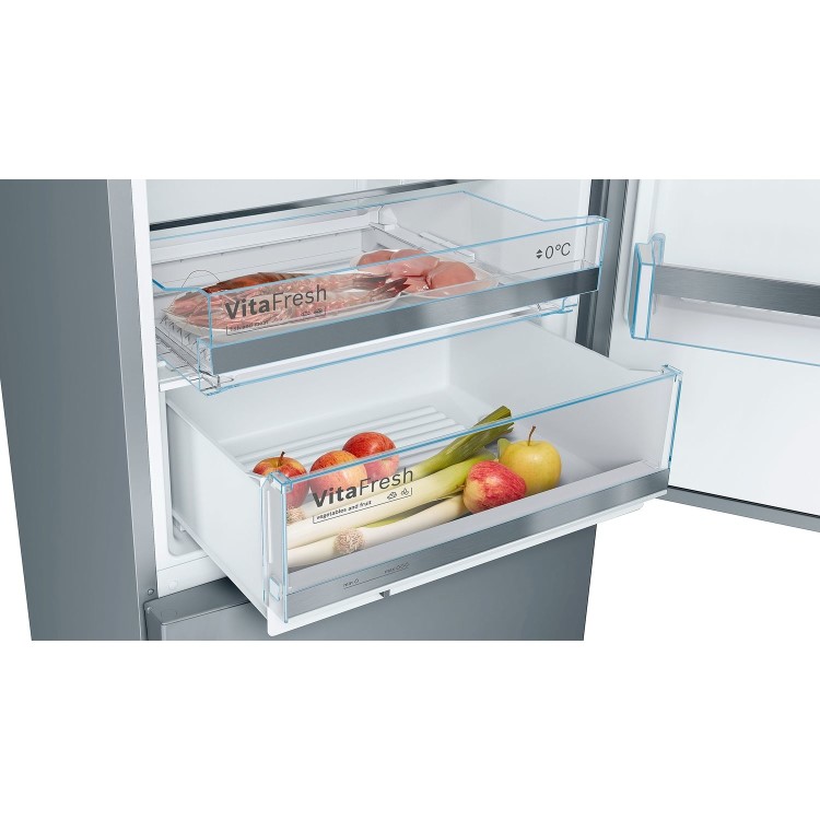 Refurbished Bosch Serie 6 KGE49AICAG Freestanding 413 Litre 70/30 Low Frost Fridge Freezer