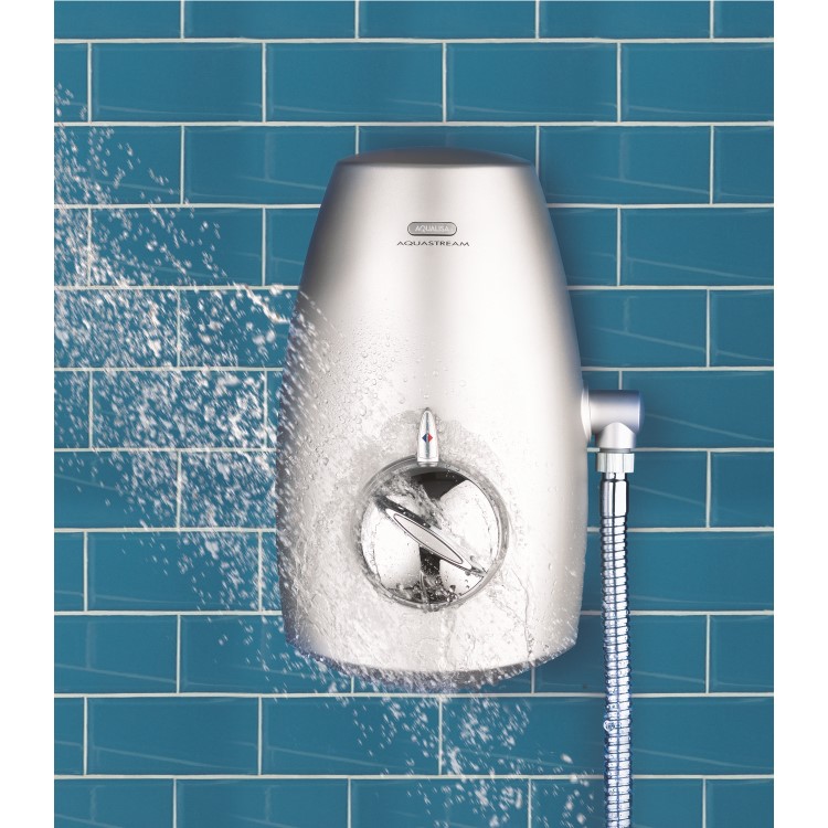 Aquastream Power Shower - Satin Chrome