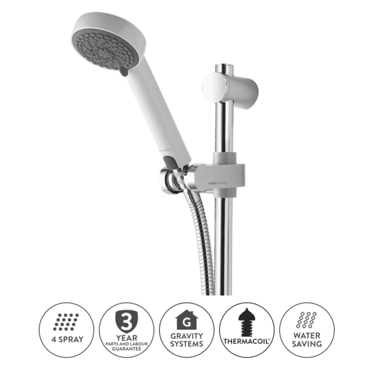 Aquastream Power Shower - White/Chrome