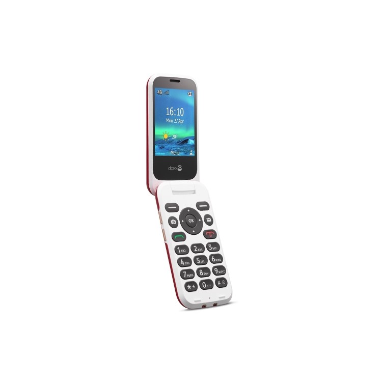 Doro 6880 Red 2.4" 128MB 4G Unlocked & SIM Free Mobile Phone