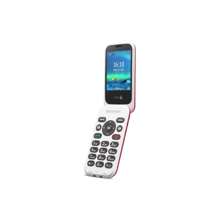 Doro 6880 Red 2.4" 128MB 4G Unlocked & SIM Free Mobile Phone