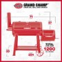 Char-Griller Grand Champ XD Offset Smoker & BBQ Grill - Black