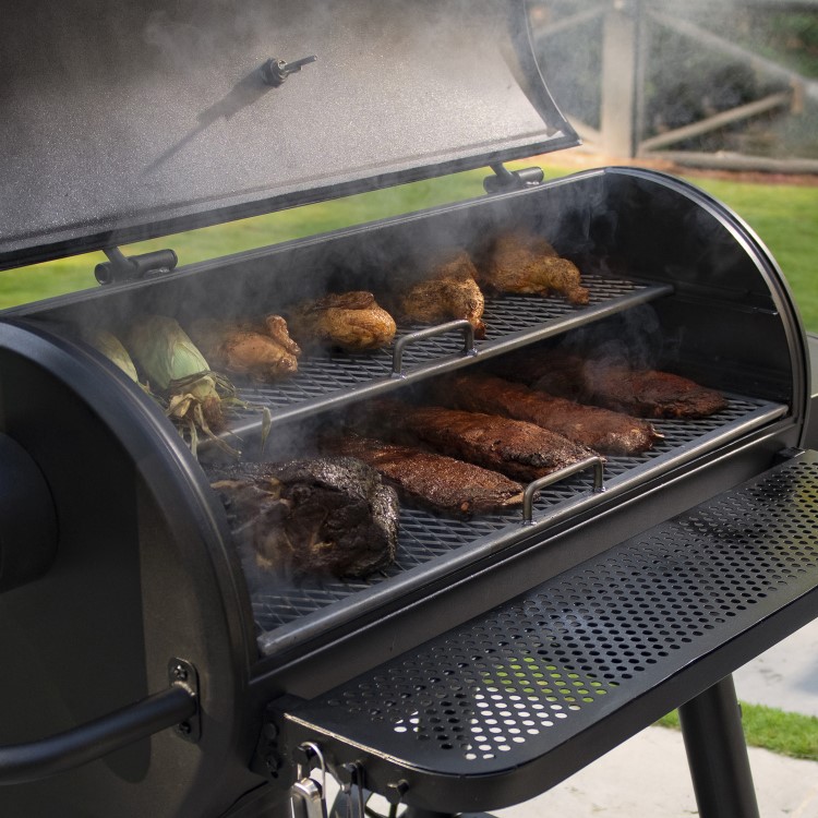 Char-Griller Grand Champ XD Offset Smoker & BBQ Grill - Black