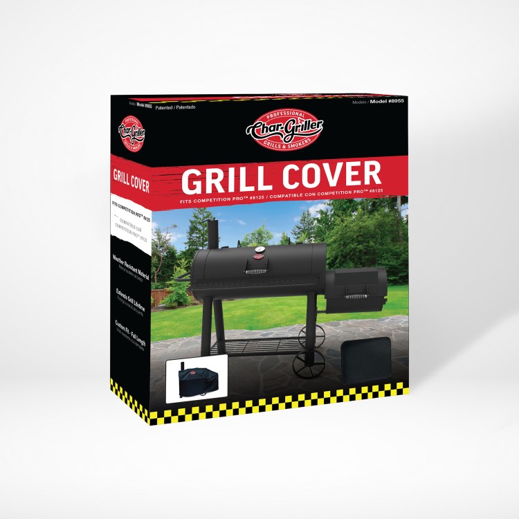 Char-Griller Competition Pro BBQ Grill Cover - Black