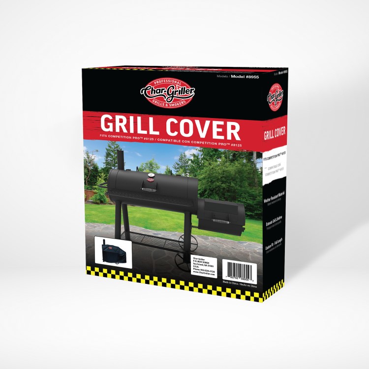 Char-Griller Competition Pro BBQ Grill Cover - Black