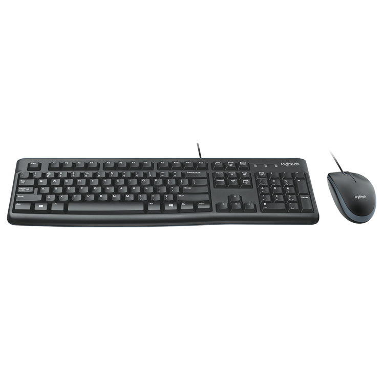 Logitech MK120 Wired Keyboard and Mouse Combo Black