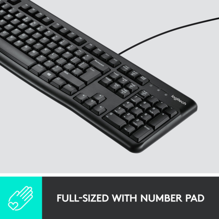 Logitech MK120 Wired Keyboard and Mouse Combo Black