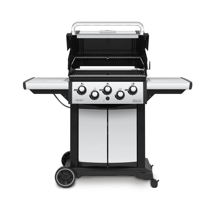 Broil King Signet 390 - 3 Burner Gas BBQ Grill with Side Burner and Rotisserie - Stainless Steel