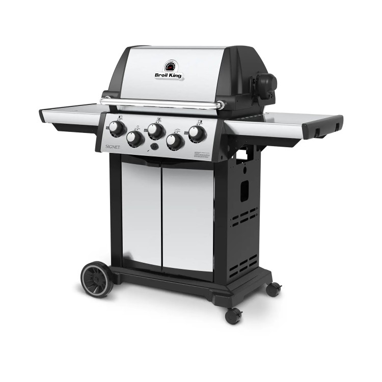 Broil King Signet 390 - 3 Burner Gas BBQ Grill with Side Burner and Rotisserie - Stainless Steel