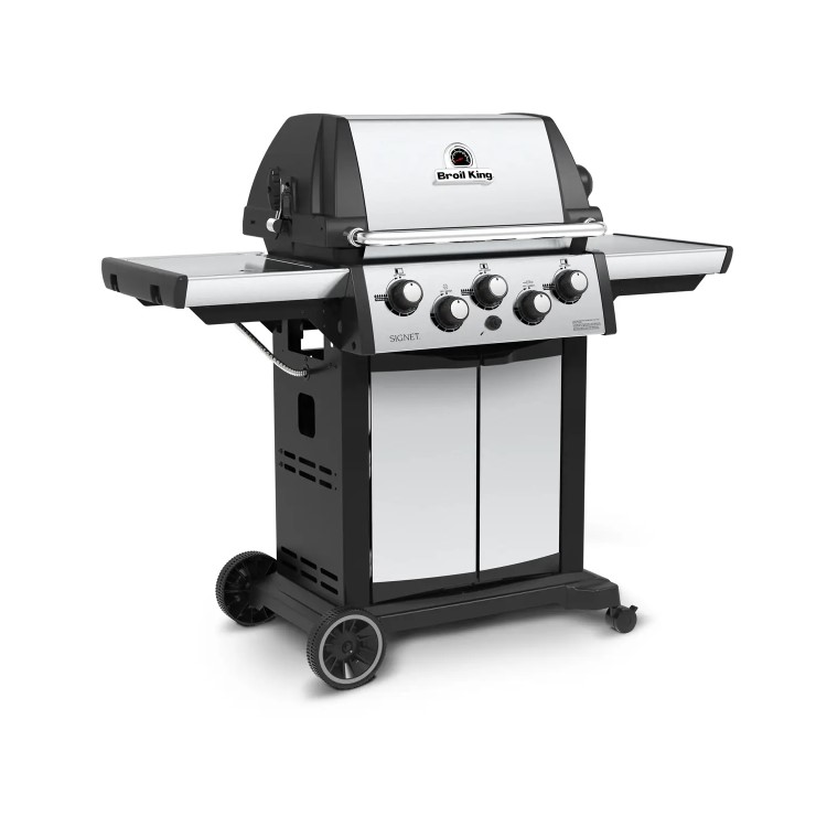 Broil King Signet 390 - 3 Burner Gas BBQ Grill with Side Burner and Rotisserie - Stainless Steel