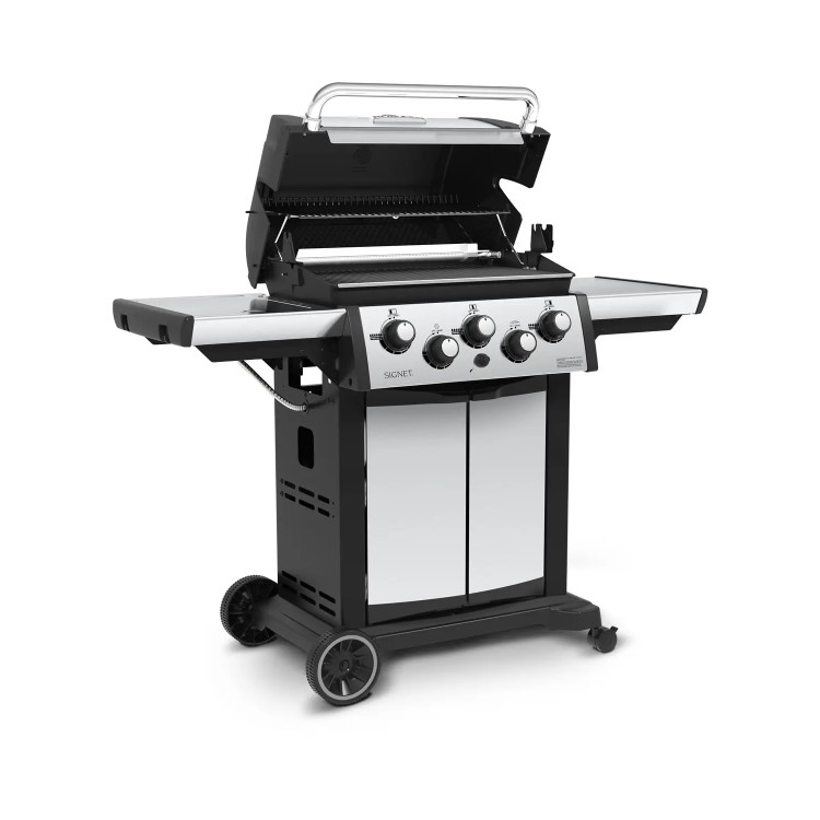 Broil King Signet 390 - 3 Burner Gas BBQ Grill with Side Burner and Rotisserie - Stainless Steel