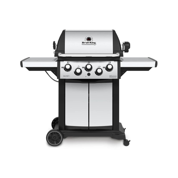 Broil King Signet 390 - 3 Burner Gas BBQ Grill with Side Burner and Rotisserie - Stainless Steel