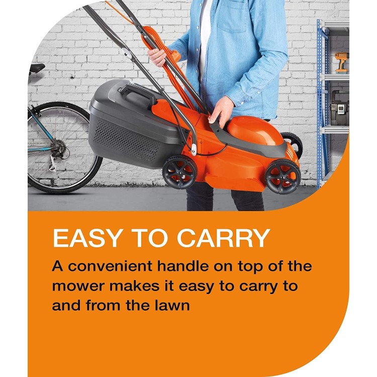 Flymo EasiMow 340R 34cm Rotary Collect Corded Electric Lawnmower