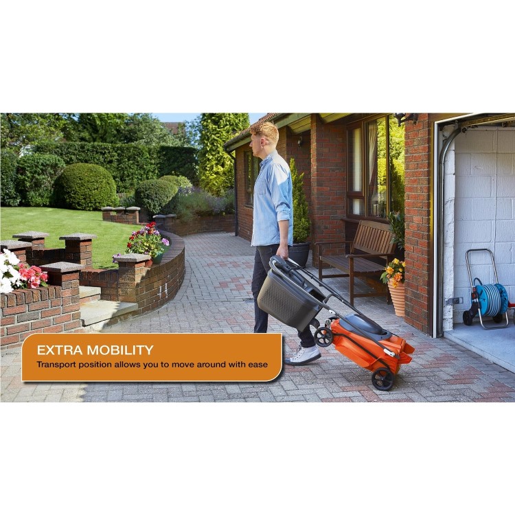 Flymo EasiStore 380R Kit 38cm Cordless Battery Lawnmower