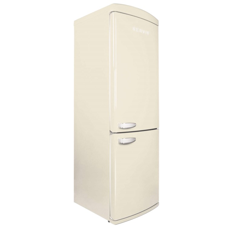 Servis C60185NFC Retro Right Hand Hinge Freestanding Fridge Freezer Cream