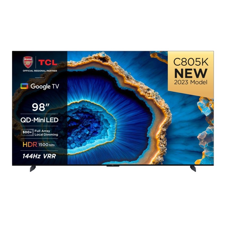 TCL C805K 98 inch Smart Mini LED 4K Ultra HD Google QLED TV