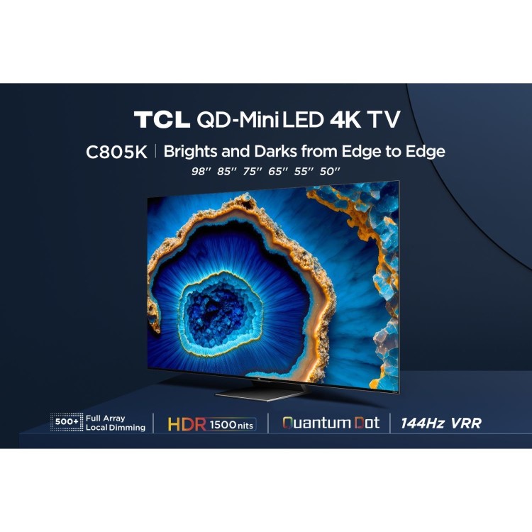 TCL C805K 55 inch Smart Mini LED 4K Ultra HD Google QLED TV