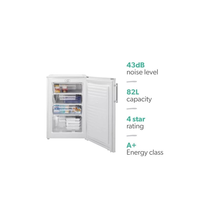 Refurbished Hoover HVTLU542WHK Integrated 91 Litre Under Counter Freezer White