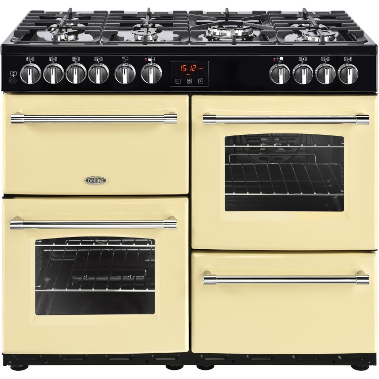 Belling Farmhouse 100DFT 100cm Dual Fuel Range Cooker - Cream