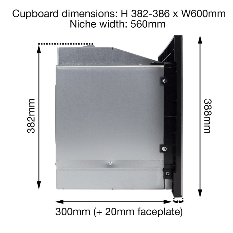 Refurbished electriQ eiQMOBI17 Built In 17L 700W Standard Microwave Stainless Steel