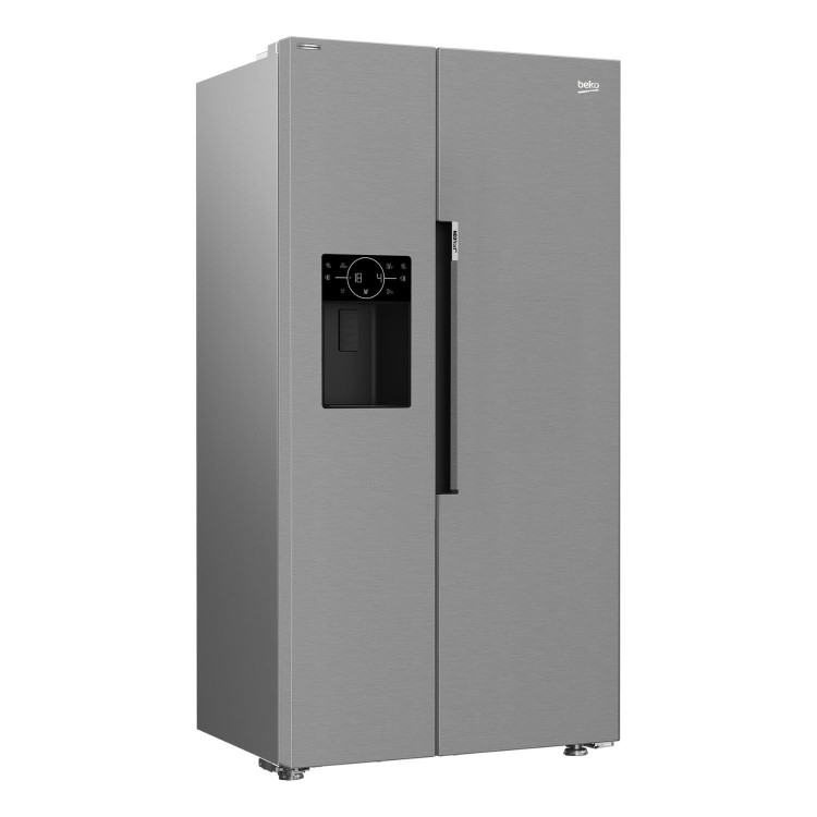 Beko 571 Litre Side By Side American Fridge Freezer - Stainless Steel