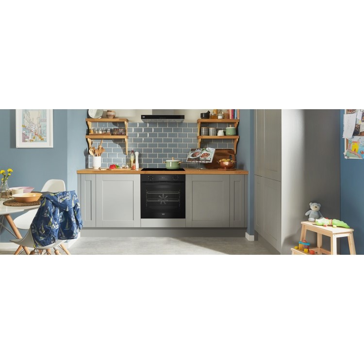 Beko Electric Fan Single Oven - Black