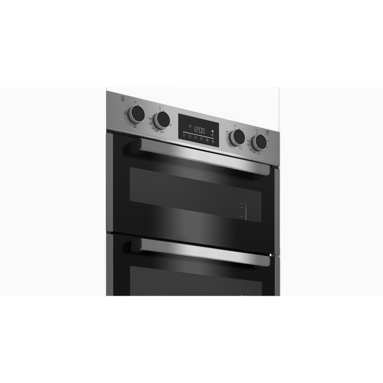 Refurbished Beko BBTF26300X  60cm Double Built Under Electric Oven Stainless Steel