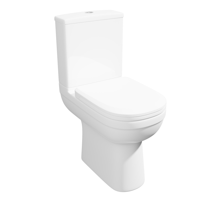 Close Coupled Comfort Height Toilet with Soft Close Seat - Addison