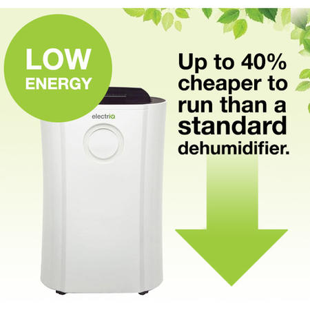 Refurbished electriQ 12 Litre Low Energy UV Ioniser Antibacterial Dehumidifier