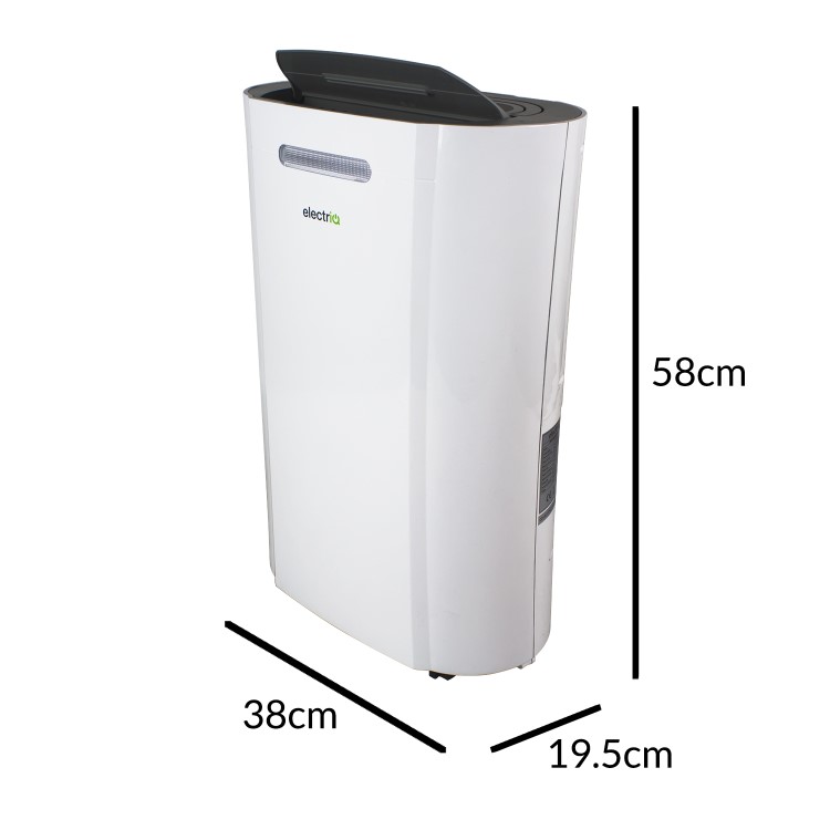 Refurbished electriQ 12 Litre Smart App Alexa Low Energy Dehumidifier and HEPA Air Purifier