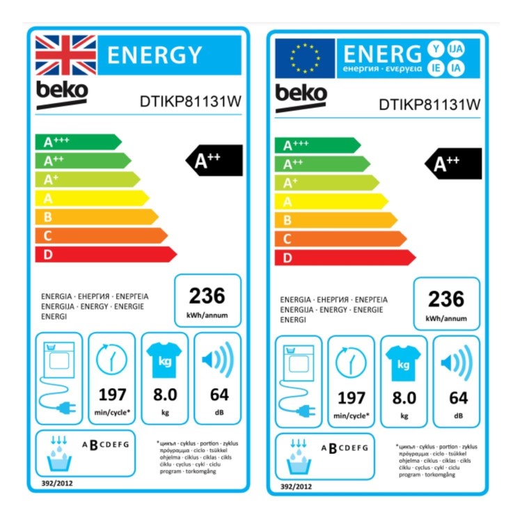 Beko 8kg Integrated Heat Pump Tumble Dryer - White