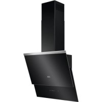 AEG 6000 Series 55cm Angled Cooker Hood - Black Glass