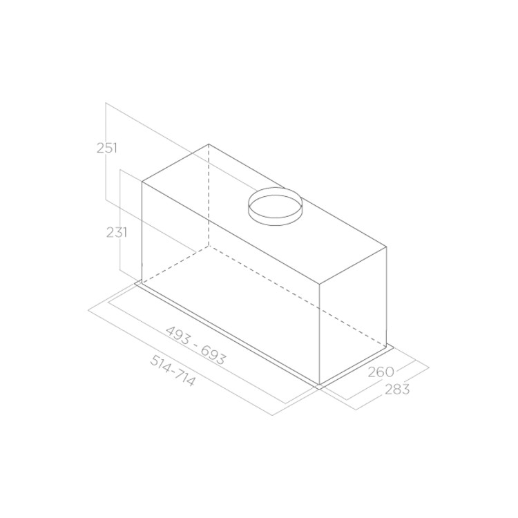 Refurbished Elica FOLD-GREY-80 Fold 72cm Canopy Cooker Hood