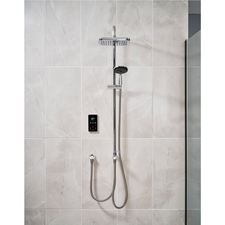 GRADE A1 - Triton ENVi 9.0kW Electric Shower With DuElec&reg; Shower Kit - Chrome