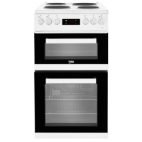 Refurbished Beko KDV555AW 50cm Double Oven Electric Cooker White