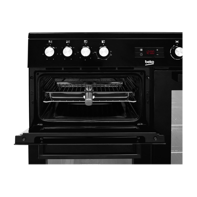 Beko 90cm Double Oven Range Cooker - Black